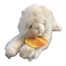 Vintage Soft Classics Laying Persian Cat 1995 17" Geoffrey Toys R US Yellow Eyes