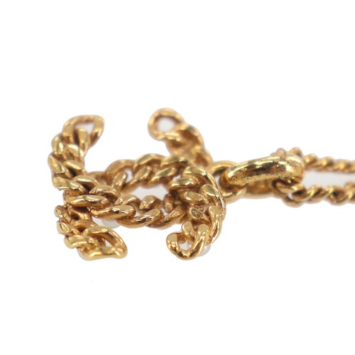 CHANEL Used CC Pearl Chain Necklace Gold France 03A Authentic #EH381 S - Picture 8 of 8