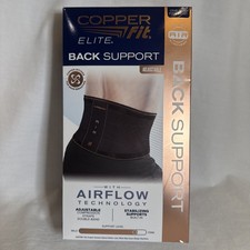 Copper Fit Elite Back Support With Air Flow Back Brace- 30''-50'' Waist NEW