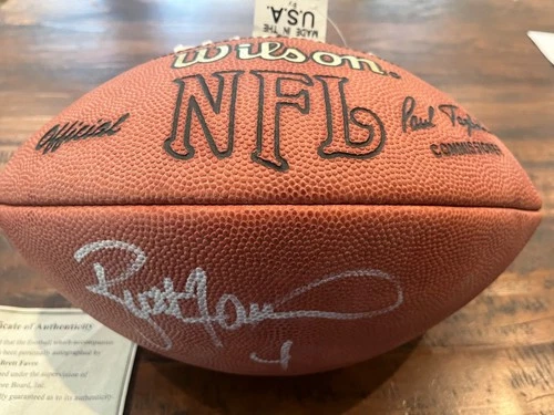 Brett Favre Autographed Authentic NFL Football (w/ COA)