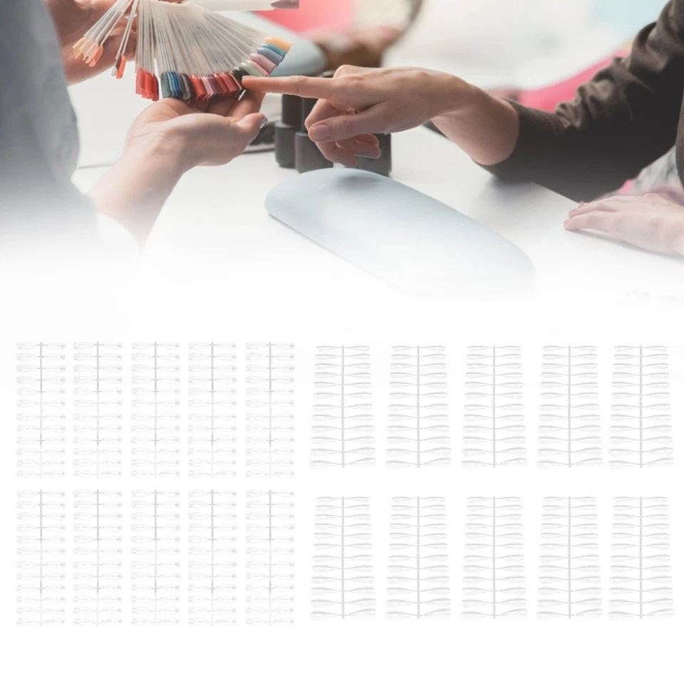 240pcs Nail Swatch Sticks Transparent Nail Art Polish Display Tips Manicure - Image 2 of 4