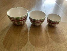 Colorful Plaid Housewares International Bowl Set Serveware Multi Color