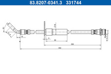 Bremsschlauch Hinterachse links für FORD PUMA