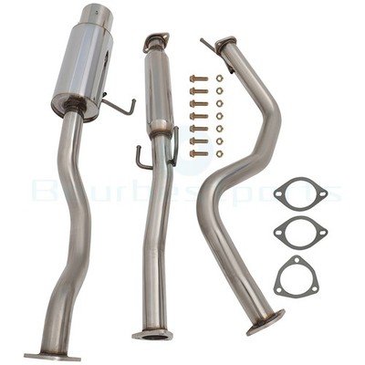 4.5'' ROLLED FLAT TIP STAINLESS EXHAUST CATBACK SYSTEM FOR 92-00 CIVIC EM/EJ/EG