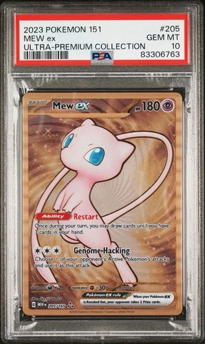 2023 POKEMON 151 ULTRA-PREMIUM COLLECTION 205 MEW EX (METAL CARD) PSA 10