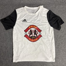 Adidas Shirt Boys 13-14Y, White Estro 19 Pride Soccer Club Jersey Short Sleeve
