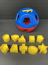 VTG Tupperware Tuppertoys Shape O Ball Toy 10 Shapes Sorter 100 COMPLETE