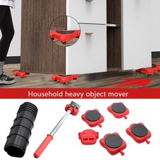 Zestaw podnośników meblowych 4 rolki 4 podnośniki 18-częściowy brązowy zestaw do mebli ▽