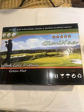 NEW Perfect Practice 9'6" Indoor Golf Putting Mat w/ Ball Return-Wood Portable