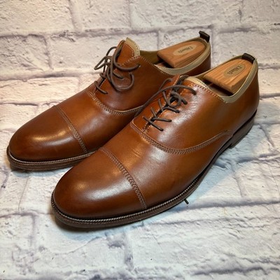 Johnston & Murphy Clayton Derby Dress Shoes Mens 13M Brown Leather Lace-Up