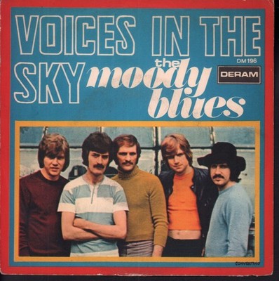 Moody Blues Voices In the Sky 7'' vinyl Italy Deram 1968 pic sleeve has small