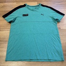 Camiseta Puma Mercedes AMG Para Hombre Grande Verde Deportes Carreras F1 Camiseta Manga Corta