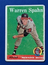 1958 Topps - Warren Spahn HOF #270 - Milwaukee Braves VG