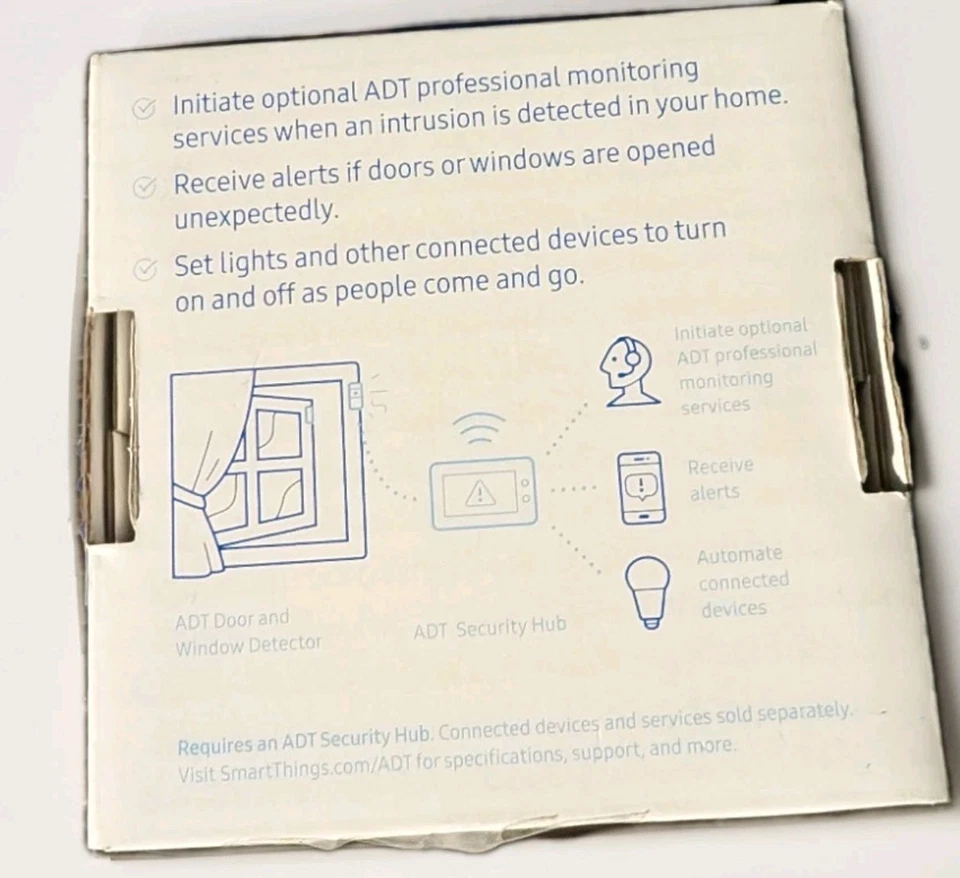Paquete de 5 sensores detectores de puertas y ventanas ADT Samsung SmartThings - seguridad para el hogar Foto 2 de 4