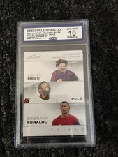 2024 Leaf SP. Release #ELE51 Exclusive Legends Triple Messi/Pele/Ronaldo CCG 10