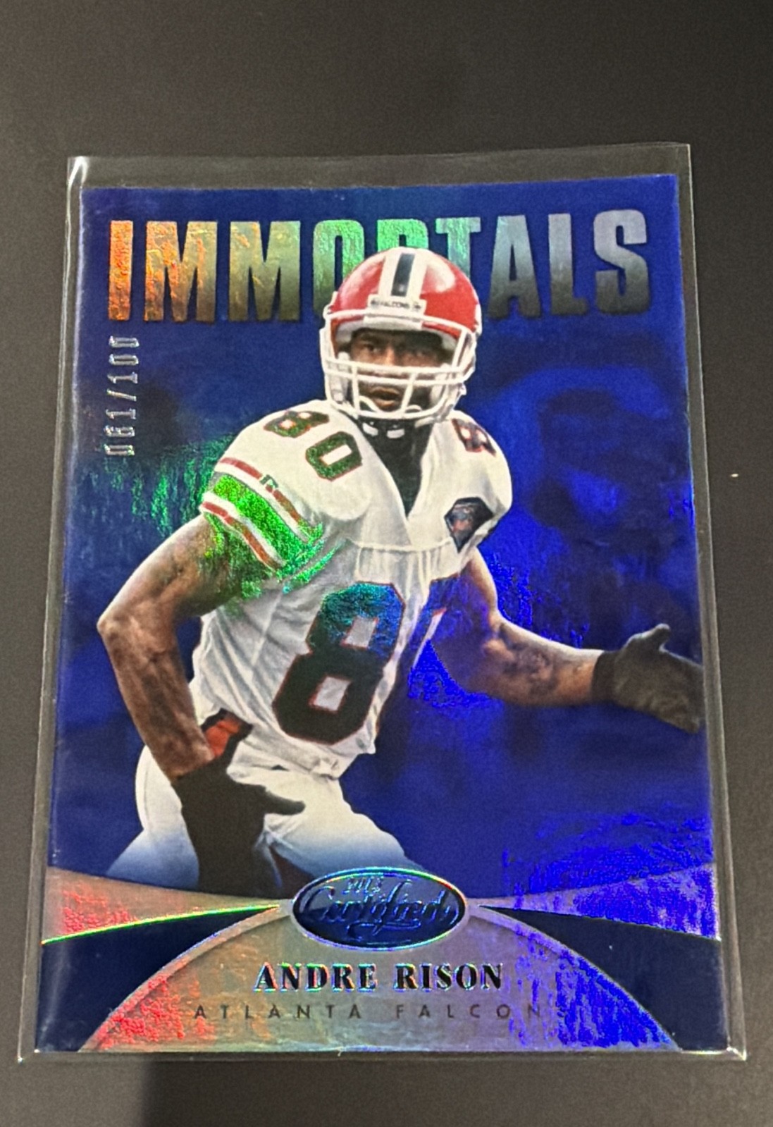 2013 Panini Certified - Immortals Andre Rison #151 Mirror Blue 81/100
