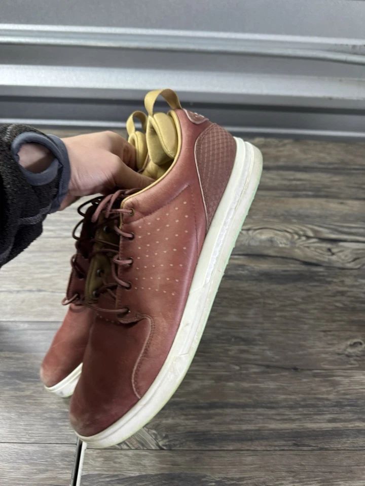 Adidas Flopshot Zapatos de Golf Para Hombres 13 Marrón Cuero Sin Tacos Tenis Rendimiento Foto 3 de 4