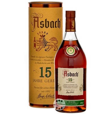 Asbach 15 Jahre gereift Weinbrand / 40 % Vol. / 0,7 Liter-Flasche in GD