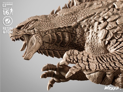 3D Printed Fan Art Godzilla Sculpture by Wicked - Picture 7 of 24