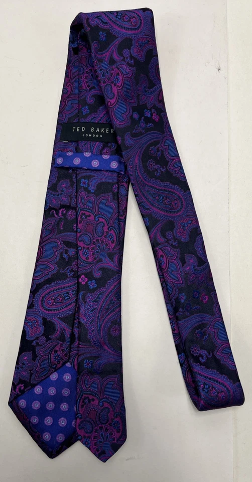 Ted Baker London Mens Necktie Lot Of 4 Multi Color Silk Lot Of 4 - Image 3 of 4