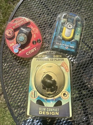 3 Vintage Coby Am Fm Cd Player/ Radio Sealed
