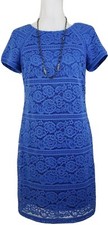 Jessica Howard ~Woman Size 6~Royal Blue Short Sleeve Lace Dress Lined.