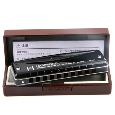 Suzuki Harmonica Promaster Hammond HA-20 Professional 10-Hole Diatonic JAPAN