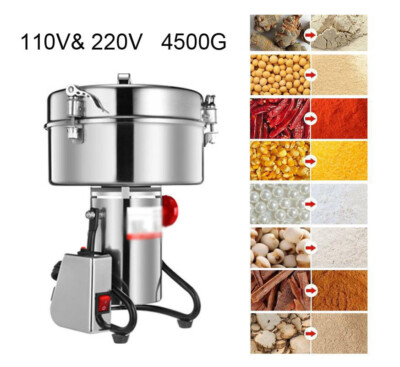 4500G Commercial Electric Grain Coffee Bean Powder Mill Grinder Grinding Machine