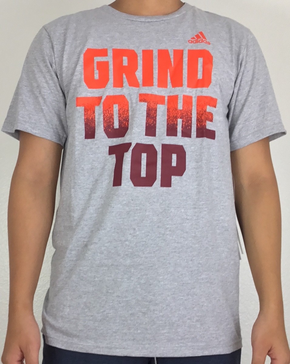 Adidas Men's Shirt The Go To Tee Shirt Grind to the Top Orange
