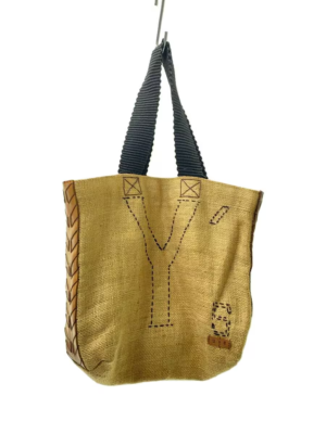 Y’s ビッグレザートートバッグ Y's YOHJI YAMAMOTO Big Stiched Tote Bag Beige Unisex good