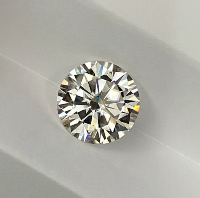 0.58 Ct Lab Grown Diamond D Color Round Shape VVS1 Clarity EGL Certified 6AHT