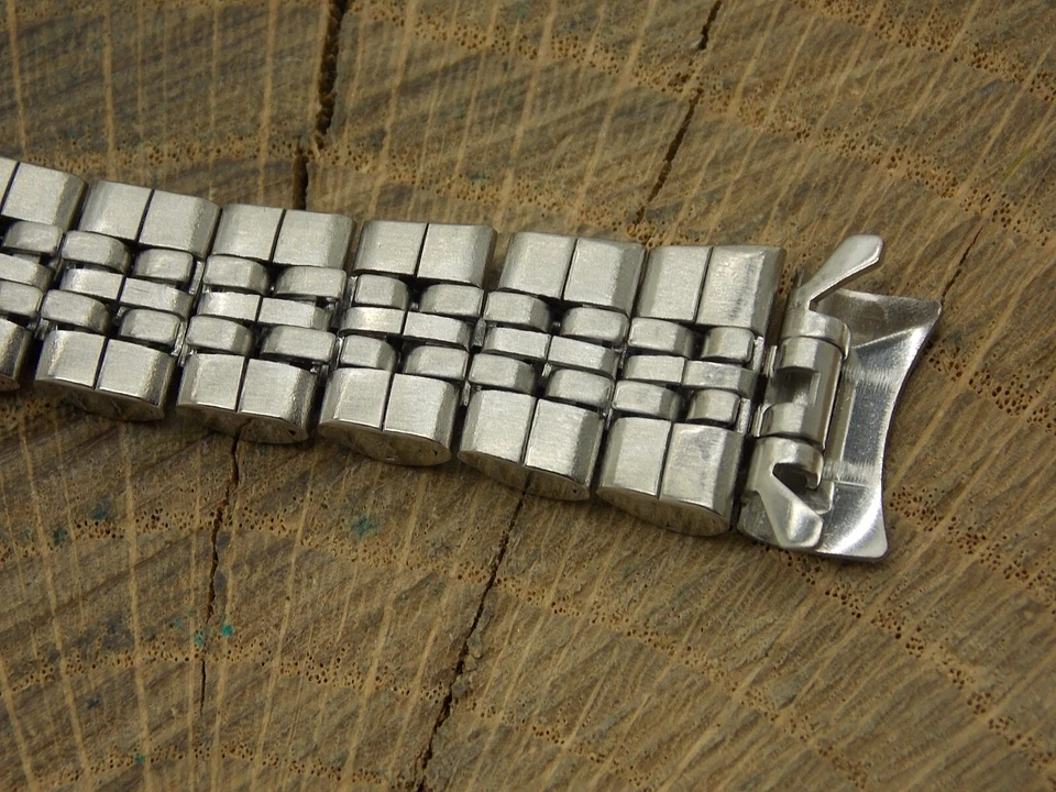 Vintage Deployment Clasp Stainless Steel Watch Band NOS 12mm Ladies Hirsch - Image 3 of 4