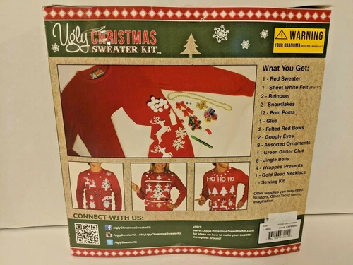 Ugly Christmas Sweater Kit Size L Make Your Own Sweater Kit