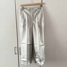 Free People Full Moon Vegan Gaucho Pants Silver US 0 UK 4