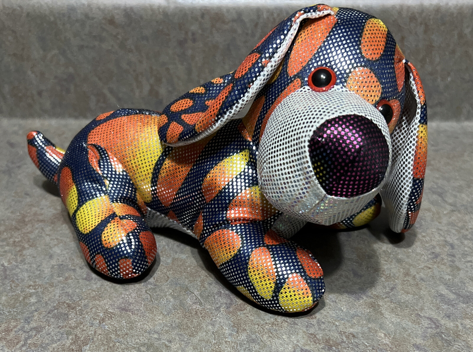 Crazy Critters Sparkle Dog Bean Bag Plush NWT Heavy Toy Stuffed Animal