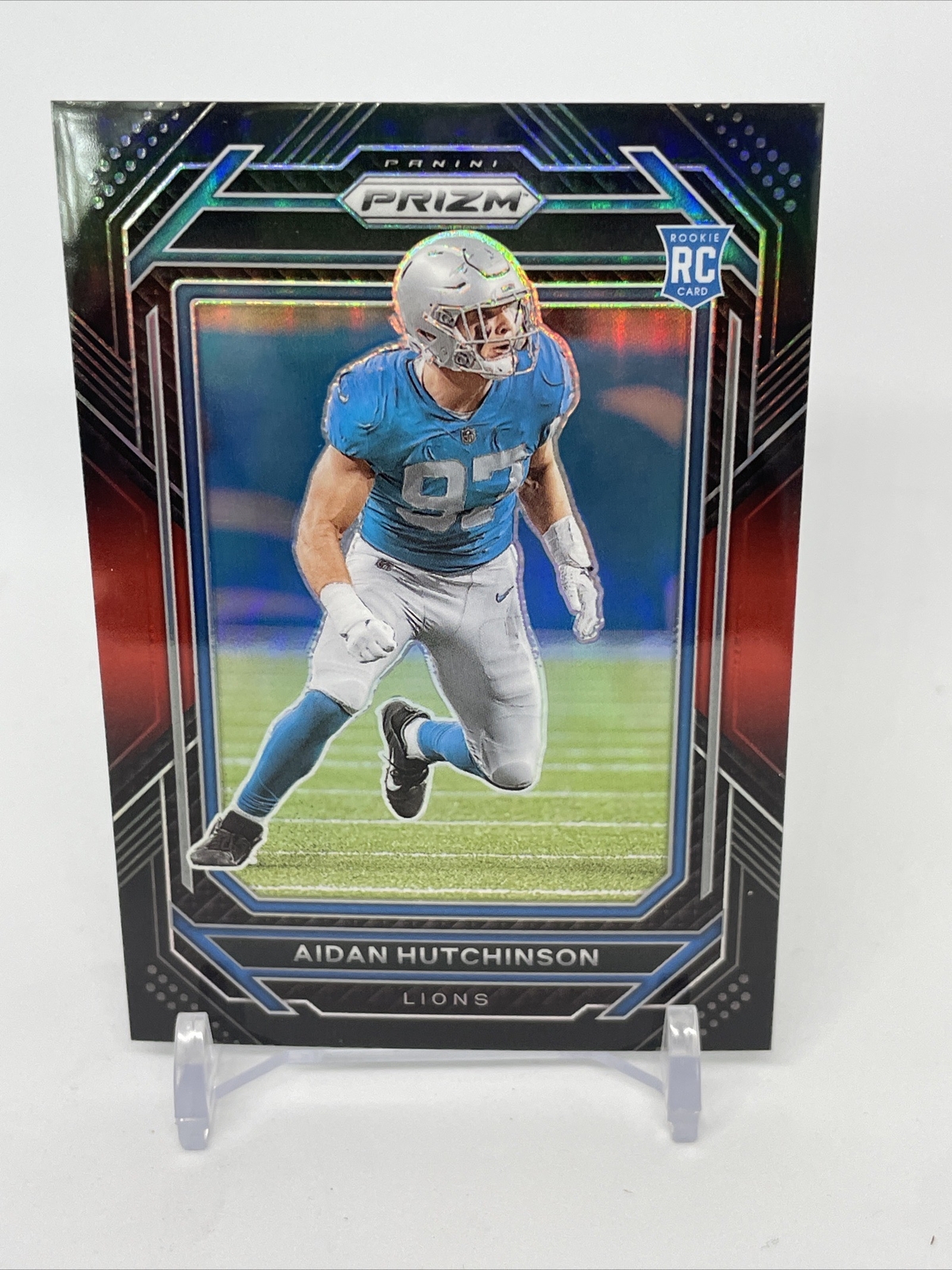 2022 Chronicles Aidan Hutchinson Prizm Black Red Prizm Rookie Card RC #24/99