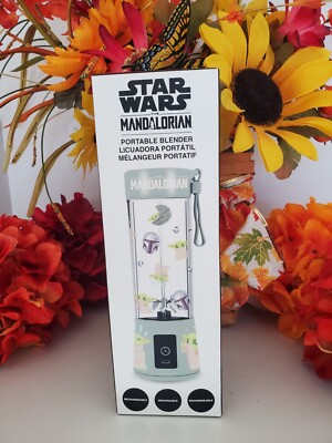 Uncanny Brands ~Star Wars ~ The Mandlorian USB-Rechargeable Portable Blender New