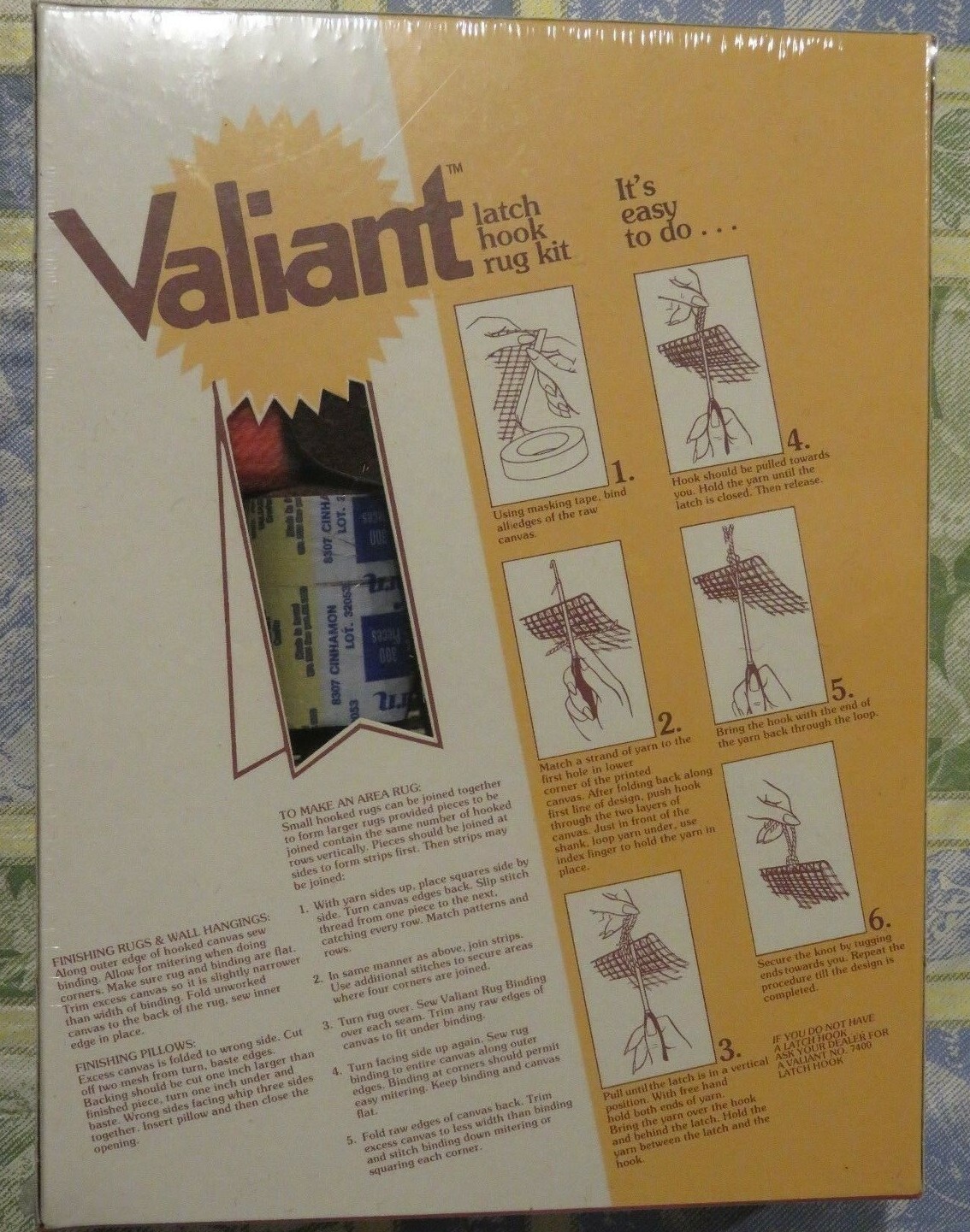 NIB Vintage Valiant Latch Hook Huggables Kit eBay