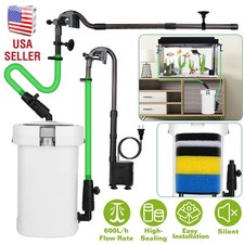 3-Stage Aquarium Canister Filter External Fish Tank Filter Barrel Water Pump