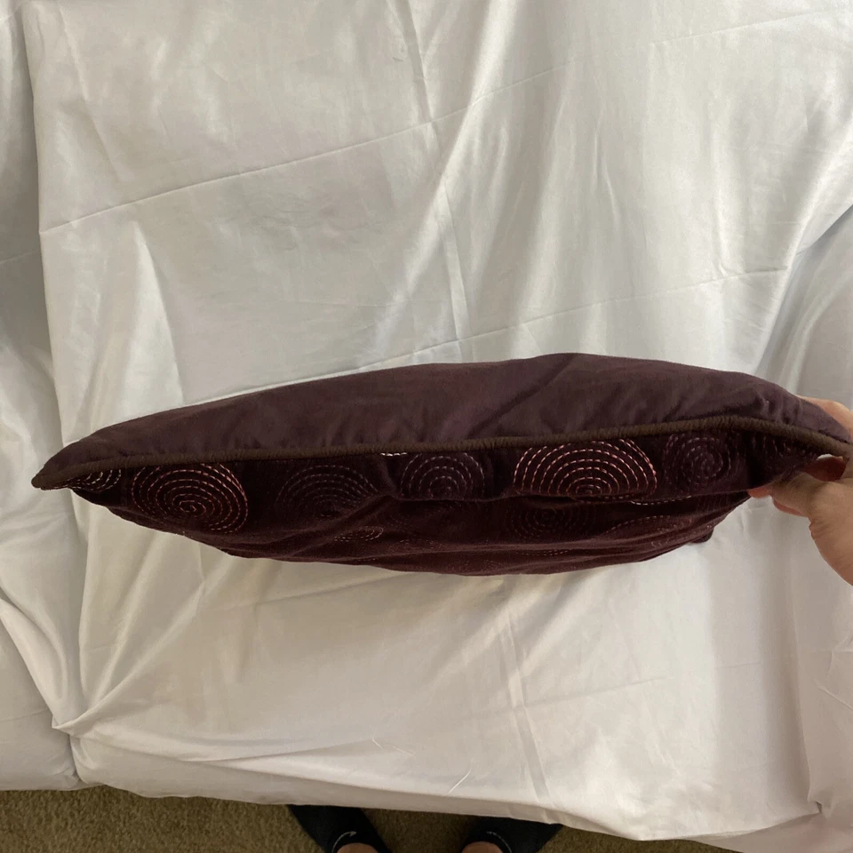 Unbranded Purple Plum Multicolor Decorative Spiral Square Pillow (17x17x4.5in) - Image 3 of 4