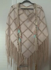 New Laurie & Joe Designer Poncho Bnwt One Size Boho Lagenlook French Rare Piece