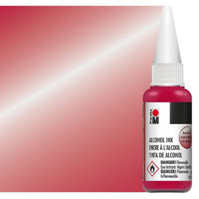 Marabu, Alcohol Ink, .67 fl oz, Metallic Red Ink, Red Alcohol Ink, Shiny Red Ink
