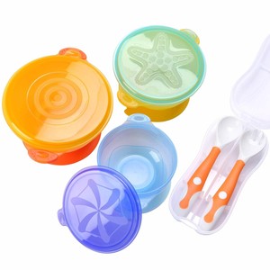 baby feeding bowl with spoon