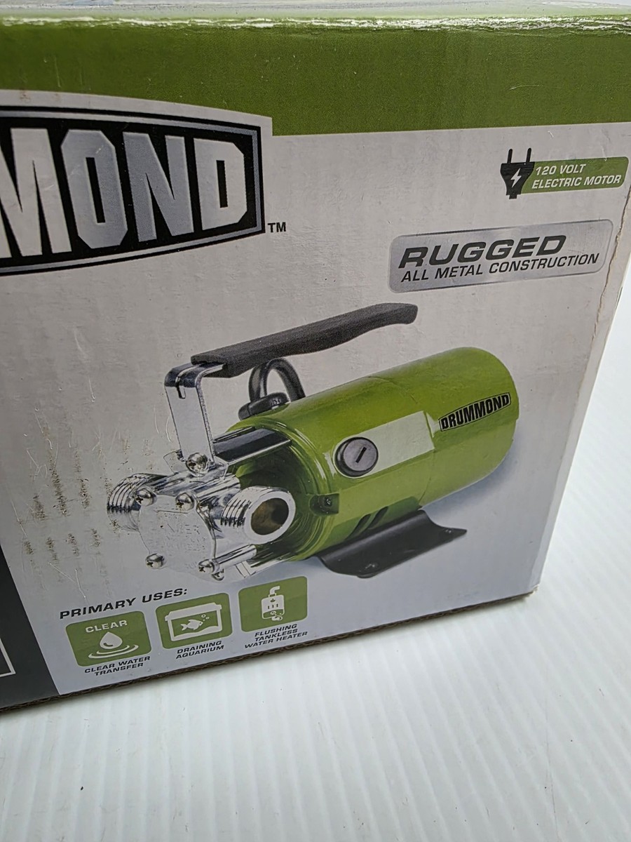 DRUMMOND 63317 1/10 HP Transfer Pump 320 GPH 3/4