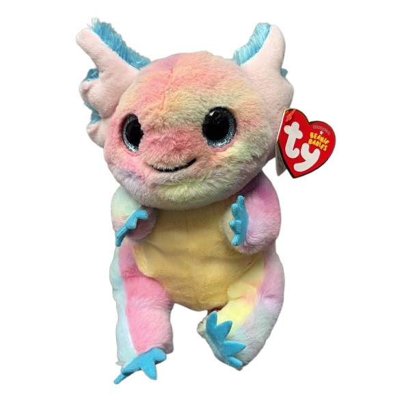 TY Beanie Baby - LOXIE the Multi Color Axolotl (Regular Size - 6