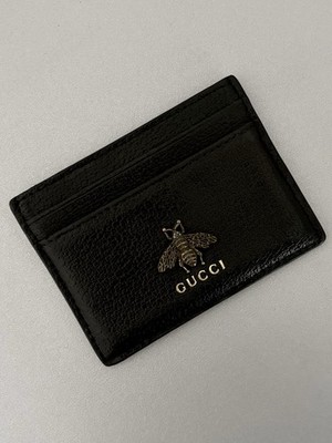 Gucci Animalier Black Leather Bee Card Case, Card Holder, Hardware, Pass Case | eBay Gucci Animalier Black Leather Bee Card Case, Card Holder, Hardware, Pass Case | eBay