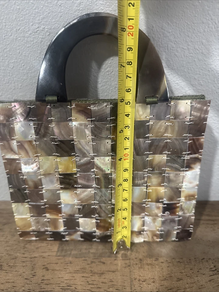 Shiraleah Mother of Pearl 复古晚装包 7 英寸-全新复古独特 — 第 3/4 张图片