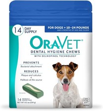 Dental Hygiene Chews for Small Dogs, Oral Care with Delmopinol, Vanilla Flavor,