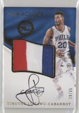 2016-17 Panini Immaculate Premium 19/35 Timothe Luwawu-Cabarrot Patch Auto 0s3