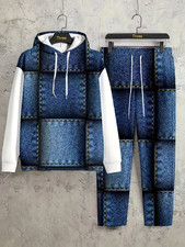 Men's Outfit 2 Piece Set Shirt Pants Suit PLUS SIZE BIG 3XL